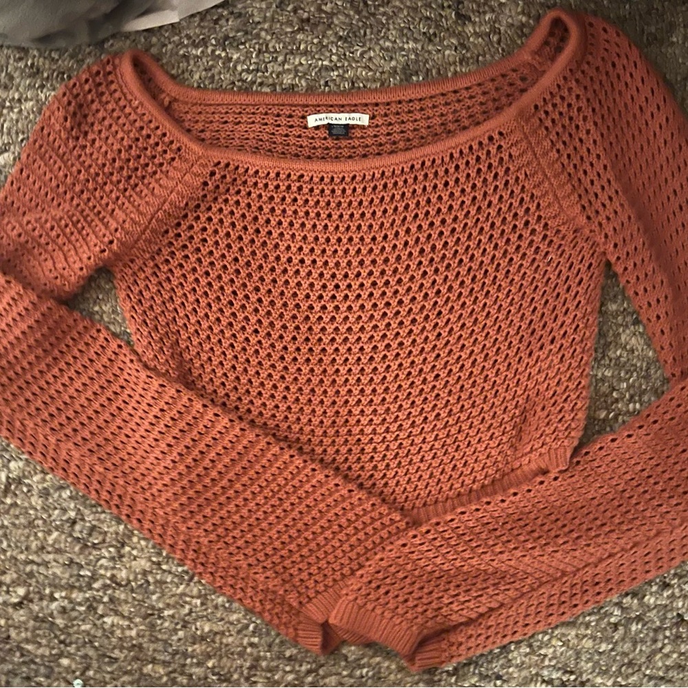 american eagle crochet top